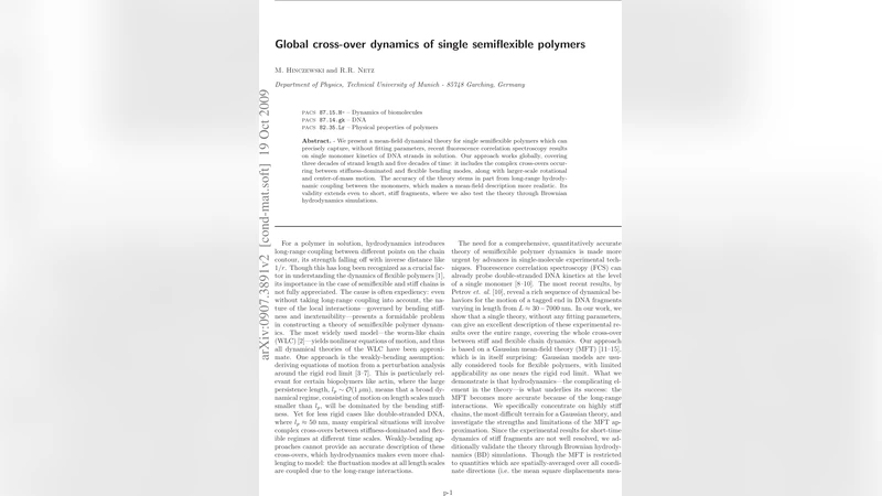 Global cross-over dynamics of single semiflexible polymers