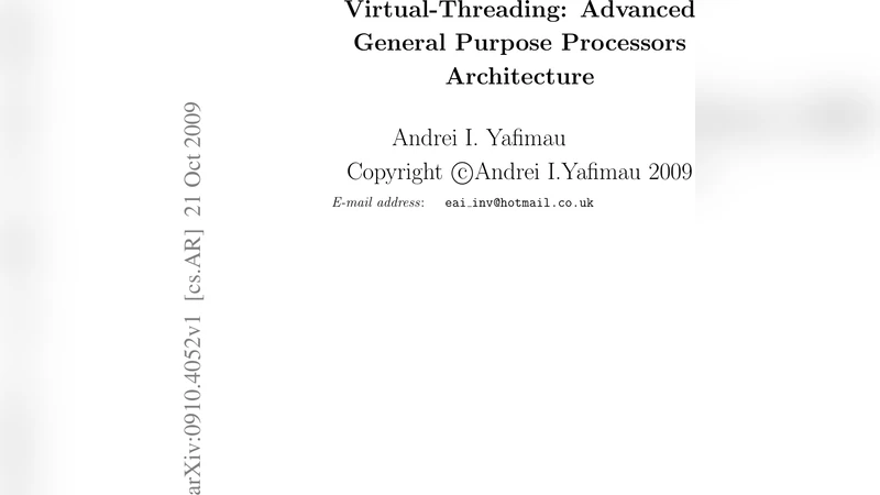 Virtual-Threading: Advanced General Purpose Processors Architecture