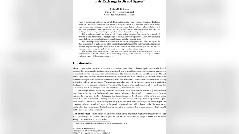 Fair Exchange in Strand Spaces