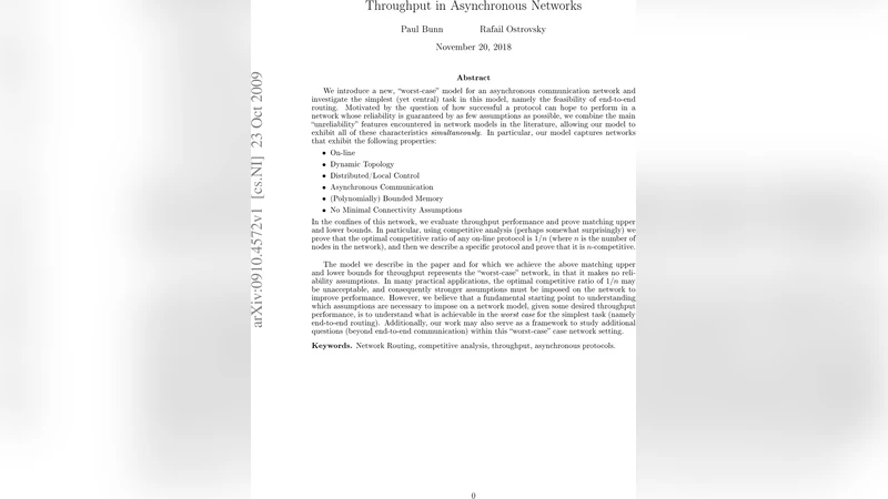 Throughput in Asynchronous Networks