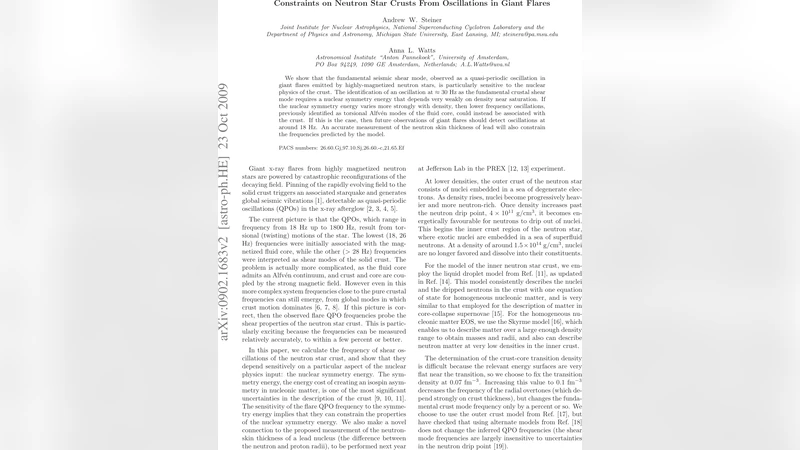 Constraints on Neutron Star Crusts From Oscillations in Giant Flares