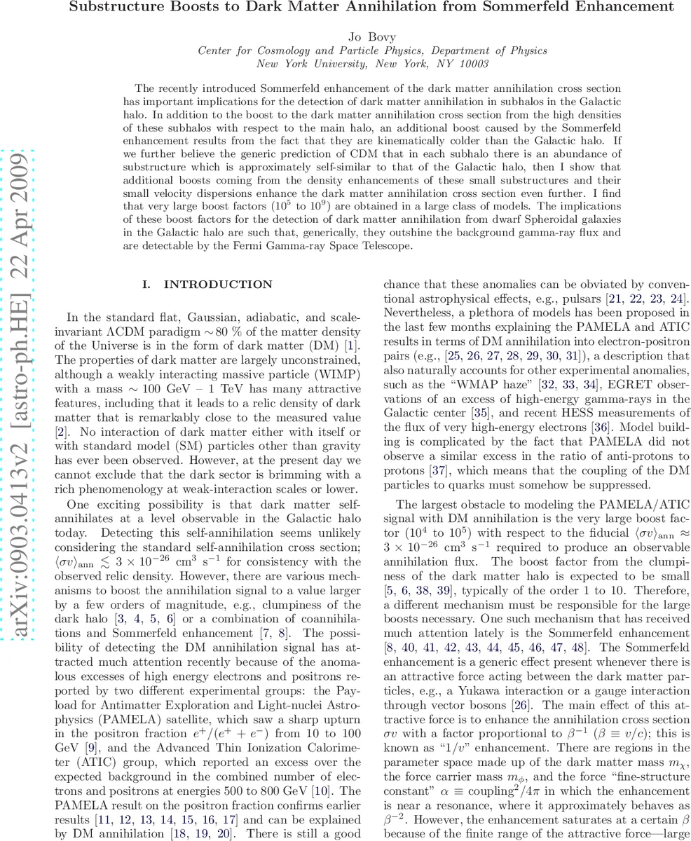 Substructure Boosts to Dark Matter Annihilation from Sommerfeld   Enhancement