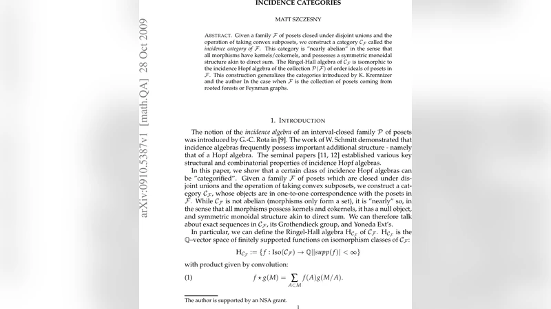 Incidence Categories