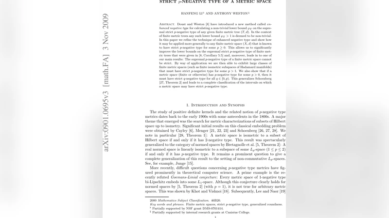 Strict p-negative type of a metric space