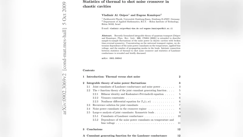 Statistics of thermal to shot noise crossover in chaotic cavities