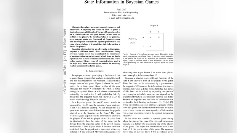 State Information in Bayesian Games