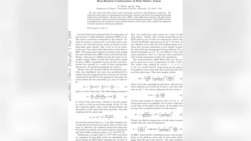 Bose-Einstein Condensation of Dark Matter Axions