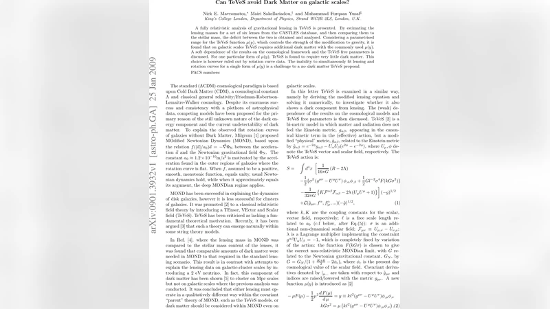 Can TeVeS avoid Dark Matter on galactic scales?