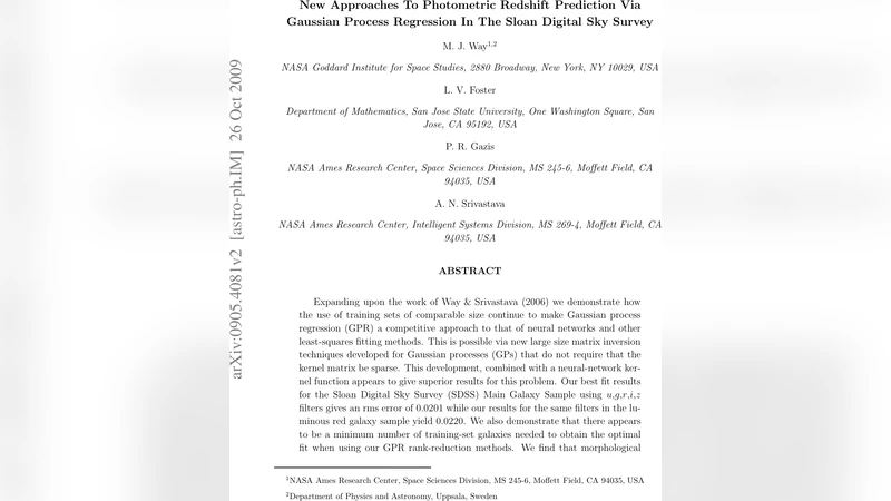New Approaches To Photometric Redshift Prediction Via Gaussian Process   Regression In The Sloan Digital Sky Survey