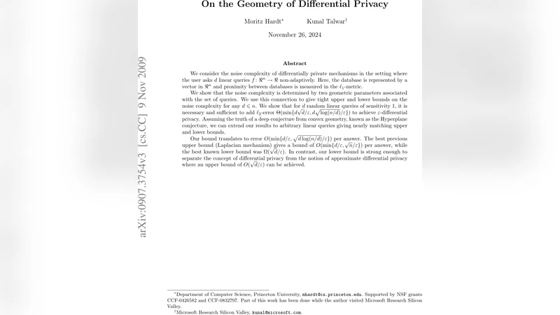 On the Geometry of Differential Privacy