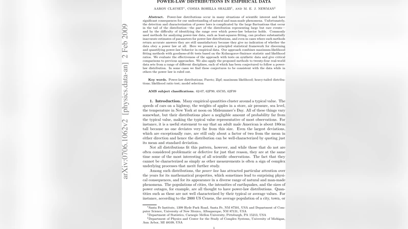 Power-law distributions in empirical data