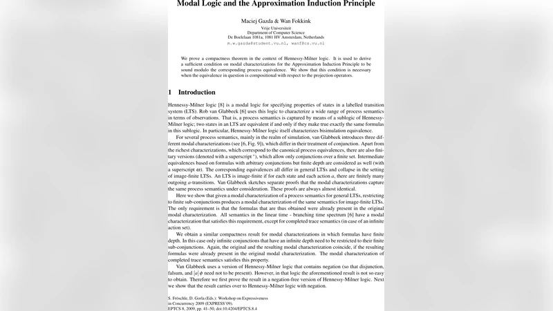 Modal Logic and the Approximation Induction Principle