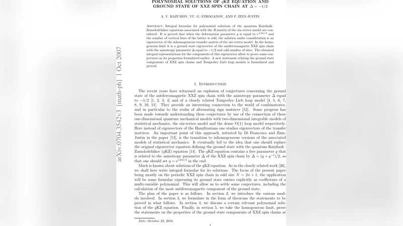 Polynomial solutions of qKZ equation and ground state of XXZ spin chain   at Delta = -1/2