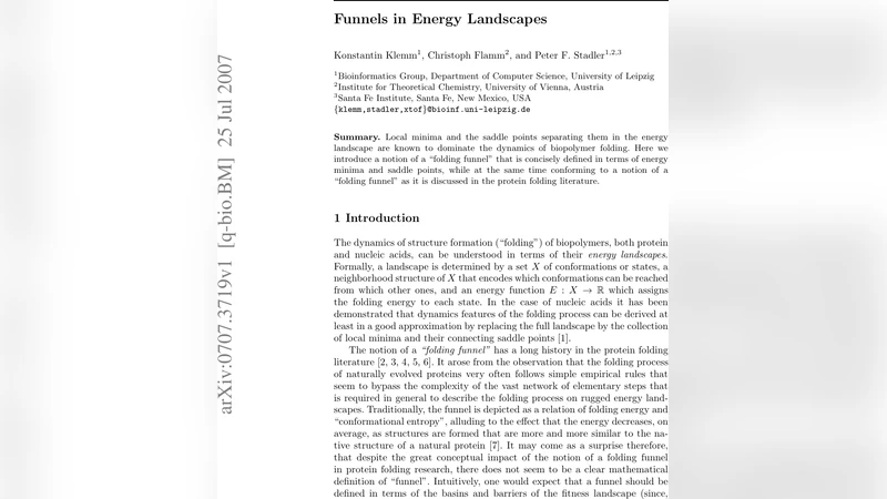 Funnels in Energy Landscapes