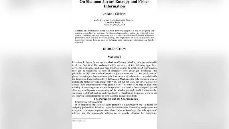 On Shannon-Jaynes Entropy and Fisher Information