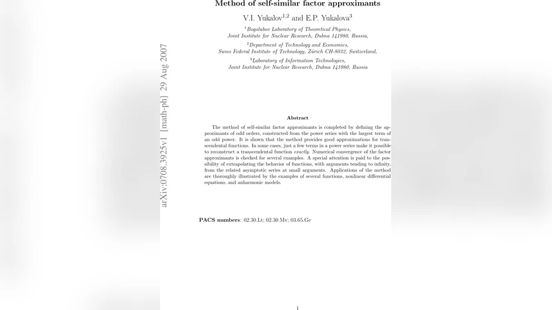 Method of self-similar factor approximants