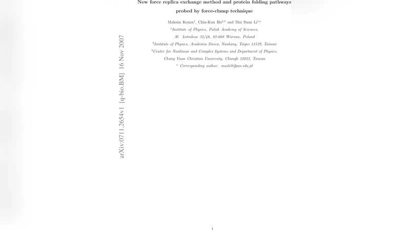 New force replica exchange method and protein folding pathways probed by   force-clamp technique