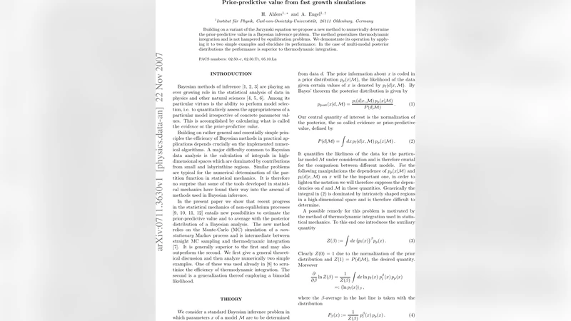 Prior-predictive value from fast growth simulations