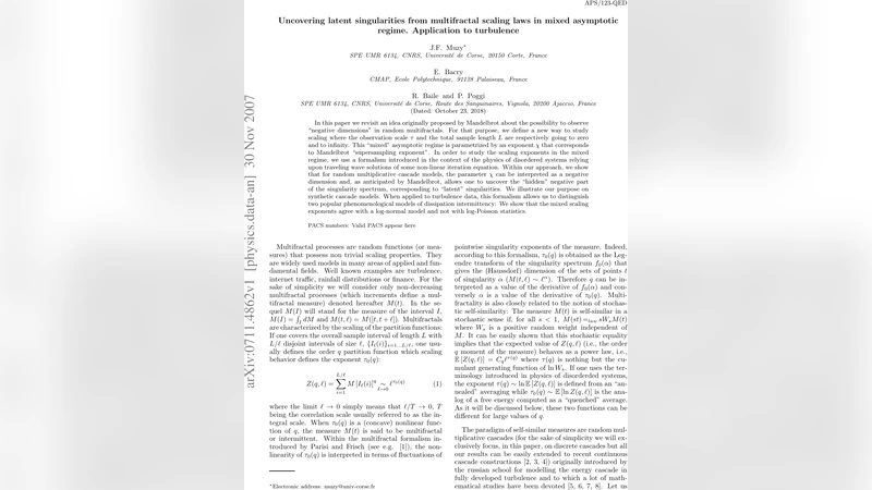 Uncovering latent singularities from multifractal scaling laws in mixed   asymptotic regime. Application to turbulence