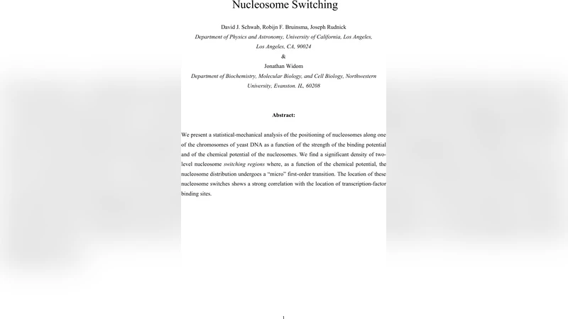 Nucleosome Switching