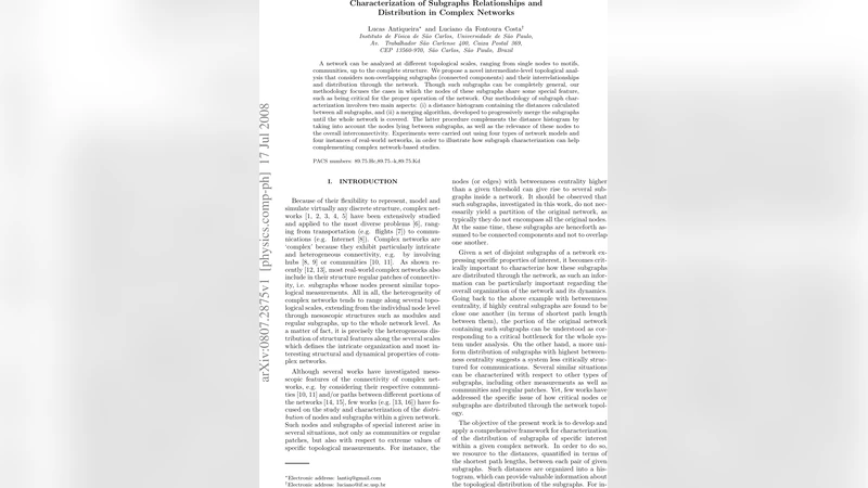 Characterization of Subgraphs Relationships and Distribution in Complex   Networks
