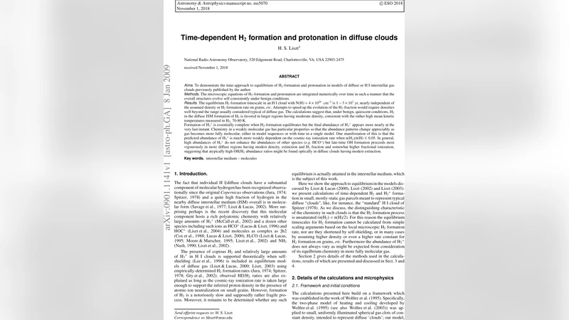 Time-dependent H2 formation and protonation