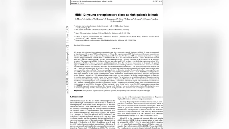 MBM 12: young protoplanetary discs at high galactic latitude