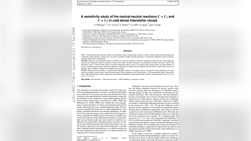 A sensitivity study of the neutral-neutral reactions C + C3 and C + C5   in cold dense interstellar clouds