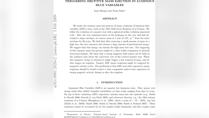 Triggering Eruptive Mass Ejection in Luminous Blue Variables