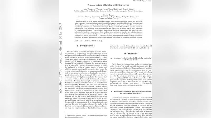 A noise-driven attractor switching device