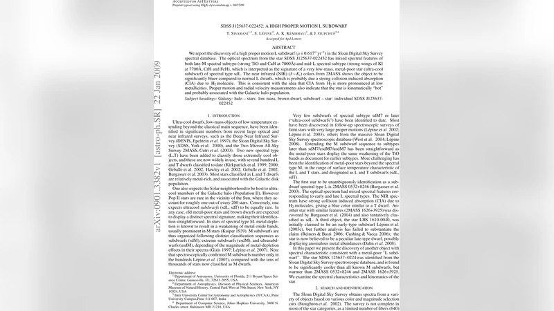 SDSS J125637-022452: a high proper motion L subdwarf