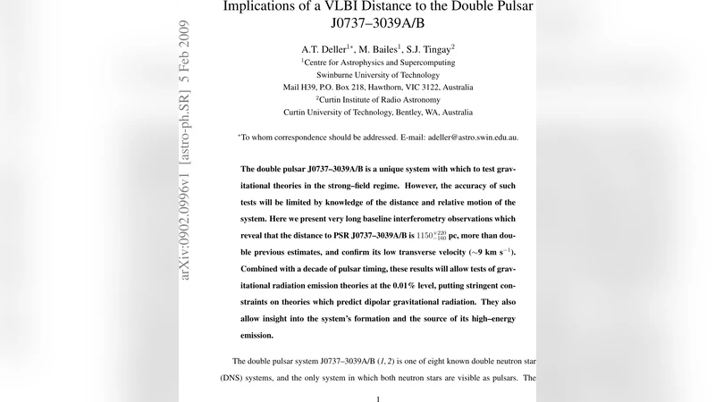 Implications of a VLBI Distance to the Double Pulsar J0737-3039A/B