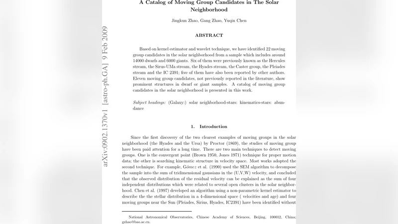 A Catalog of Moving Group Candidates in The Solar Neighborhood