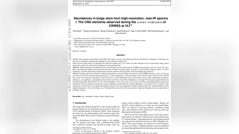 Abundances in bulge stars from high-resolution, near-IR spectra I. The   CNO elements observed during the science verification of CRIRES at VLT