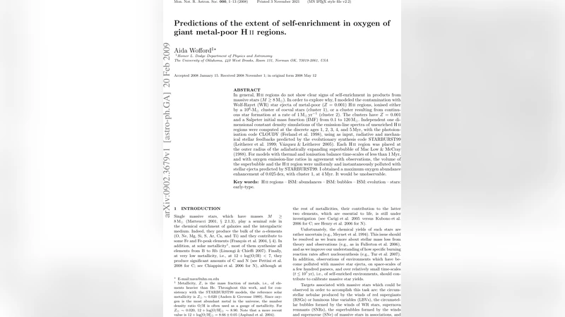 Predictions of the extent of self-enrichment in oxygen of giant   metal-poor HII regions