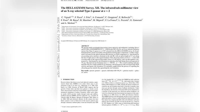 The HELLAS2XMM Survey. XII. The infrared/sub-millimeter view of an X-ray   selected Type 2 quasar at z=2
