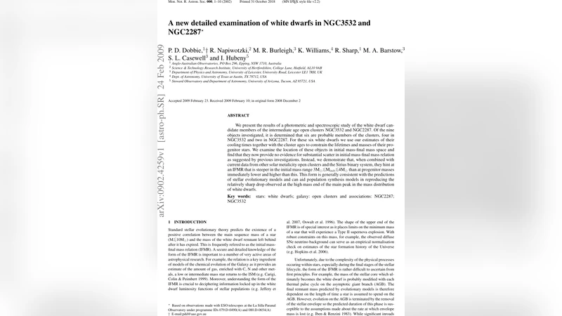 A new detailed examination of white dwarfs in NGC3532 and NGC2287