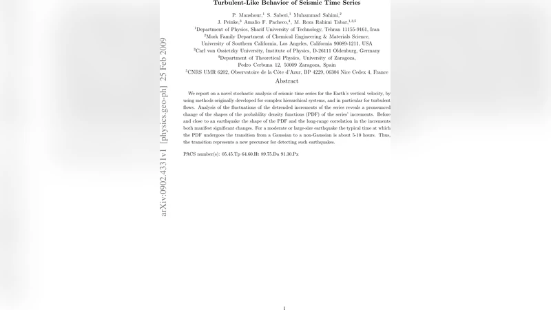 Turbulent-Like Behavior of Seismic Time Series