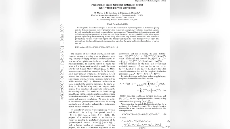 Prediction of spatio-temporal patterns of neural activity from pairwise   correlations