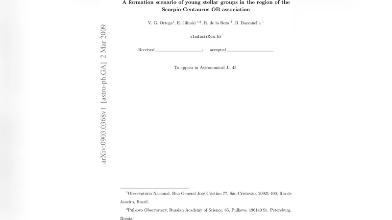A formation scenario of young stellar groups in the region of the   Scorpio Centaurus OB association