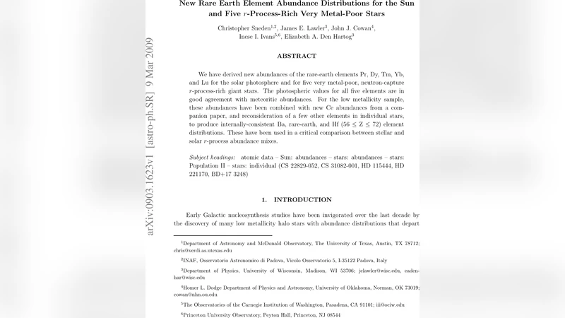 New Rare Earth Element Abundance Distributions for the Sun and Five   r-Process-Rich Very Metal-Poor Stars