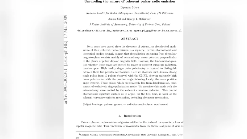 Unraveling the nature of coherent pulsar radio emission