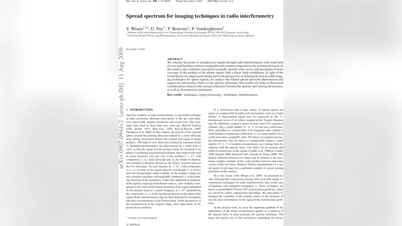 Spread spectrum for imaging techniques in radio interferometry