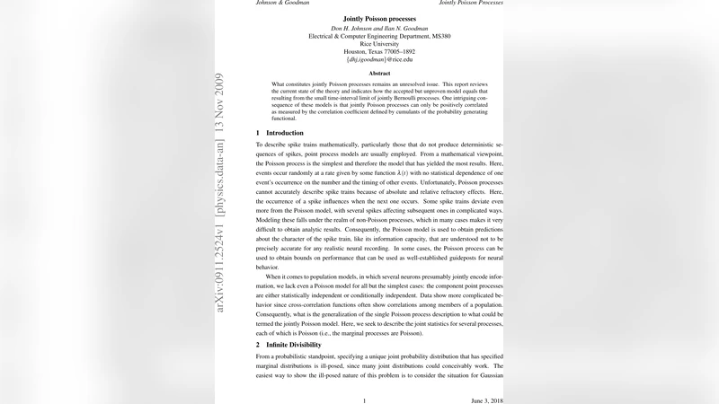 Jointly Poisson processes