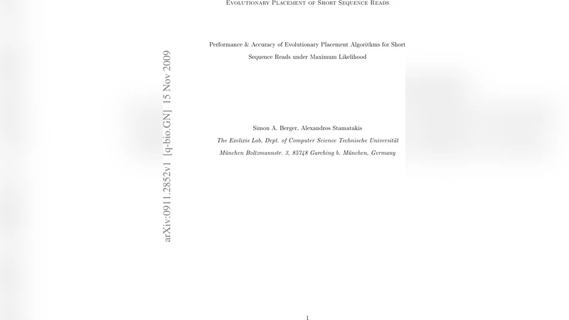 Evolutionary Placement of Short Sequence Reads