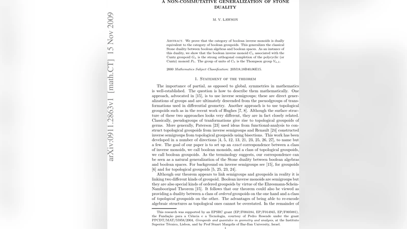A non-commutative generalization of Stone duality