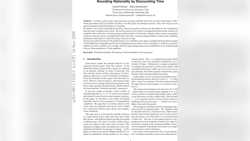 Bounding Rationality by Discounting Time