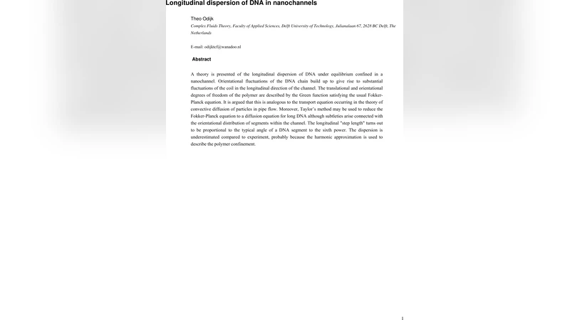 Longitudinal dispersion of DNA in nanochannels