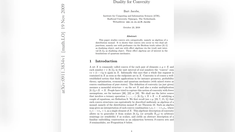 Duality for Convexity