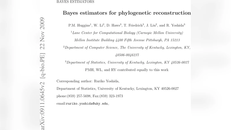 Bayes estimators for phylogenetic reconstruction